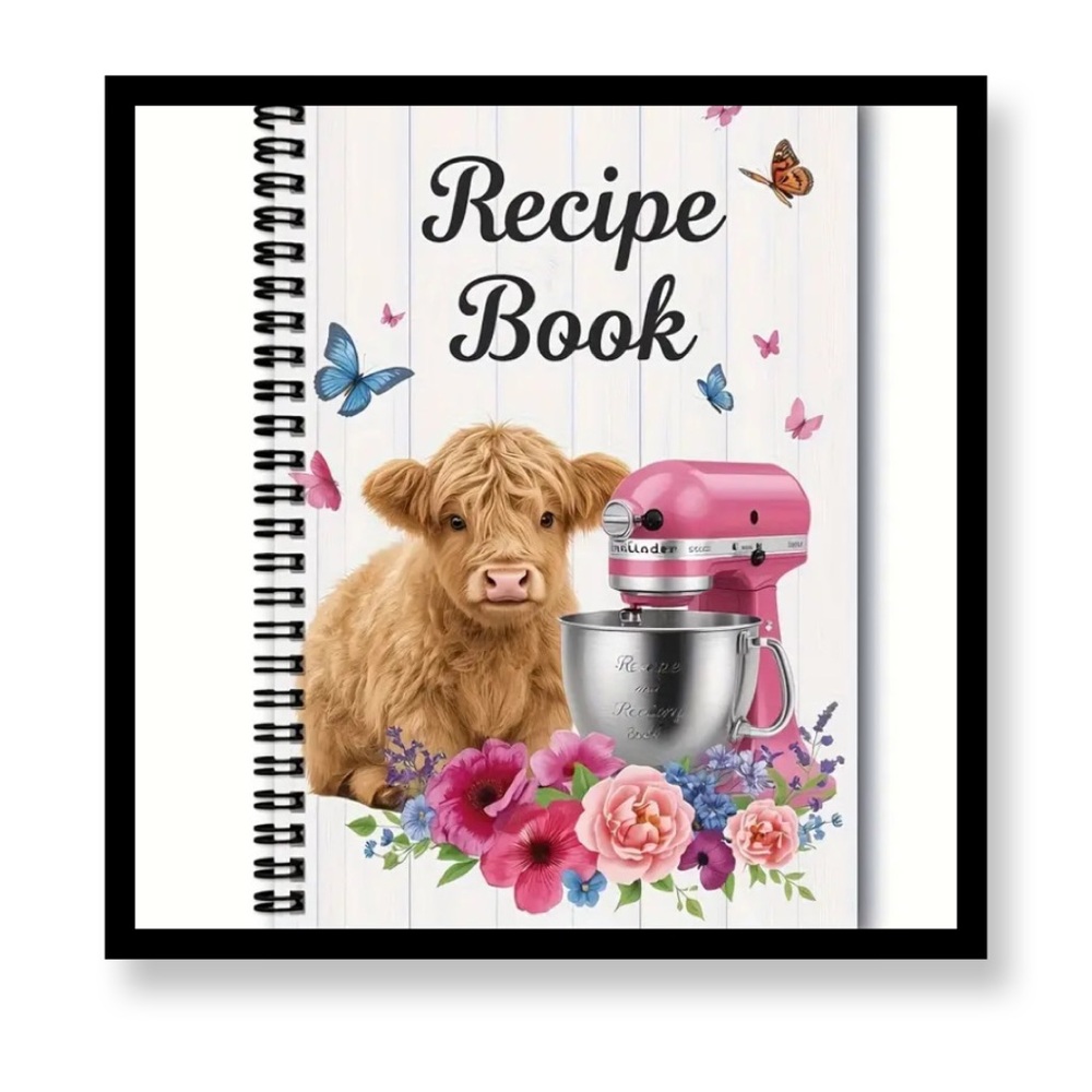 (New in package)Spiral-Bound Recipe Book Planner